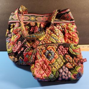 EUC Vera Bradley Purse and Lined Comestic Bag